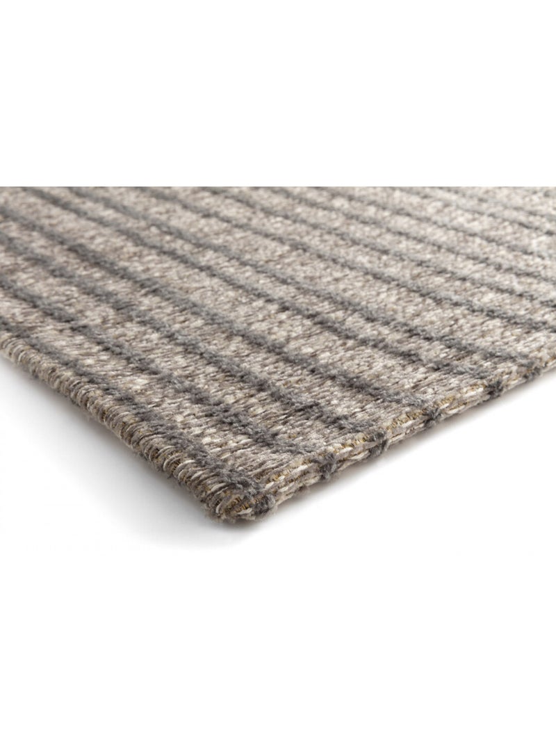 Tapis rayé pour salon rectangle moderne Maline Argenté - Kiabi