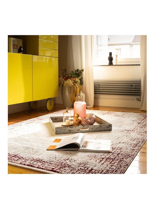Tapis rayé rectangle moderne poils ras Livio - Kiabi