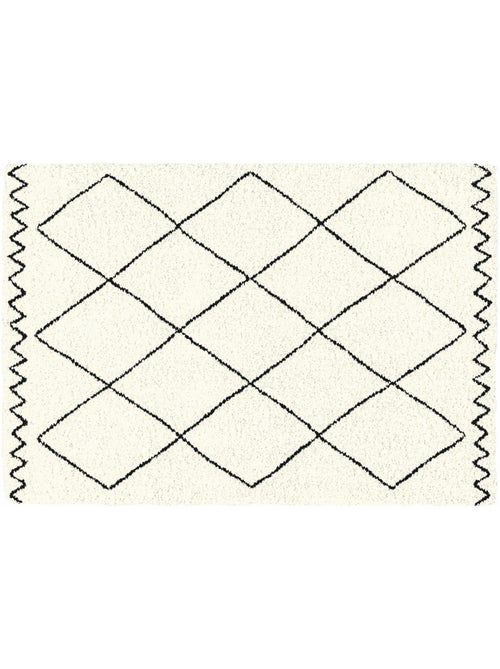 Tapis rectangle 120 x 170 cm – Polypropylène – Modèle Saoura Beige – Motif berbère - Kiabi Tapis rectangle 120 x 170 cm – Polypropylène – Modèle Saoura Beige – Motif berbère - Kiabi