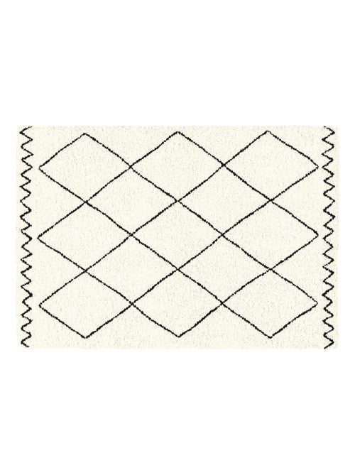Tapis rectangle 120 x 170 cm – Polypropylène – Modèle Saoura Beige – Motif berbère - Kiabi Tapis rectangle 120 x 170 cm – Polypropylène – Modèle Saoura Beige – Motif berbère - Kiabi