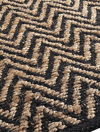 Tapis rectangle 120x170 cm Zigzag jute uni polycoton