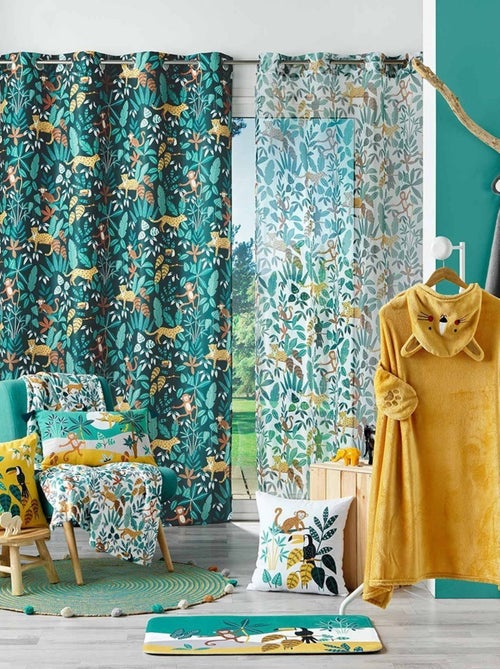 Tapis rectangle 45x75 velours Jungle Story - Kiabi