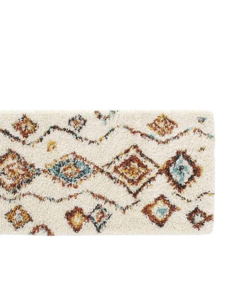Tapis rectangle 60x110 cm Vasco Beige - Kiabi