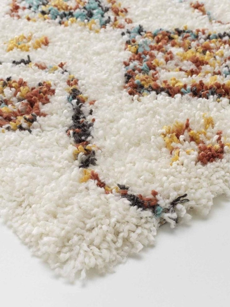 Tapis rectangle 60x110 cm Vasco Beige - Kiabi