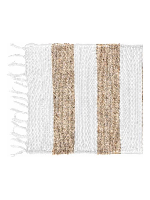 Tapis rectangle à franges 50x80 cm Sagane - Kiabi