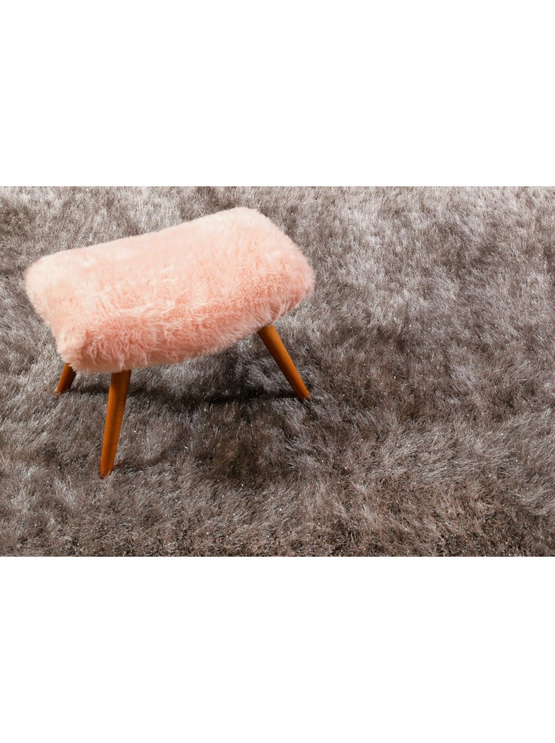 Tapis rectangle à longues mèches uni Shiny Touch Wecon Home Gris - Kiabi