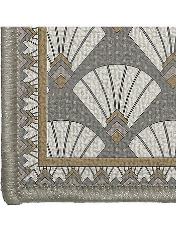 tapis rectangle antidérapant 57 x 115 cm imprime Art deco chic