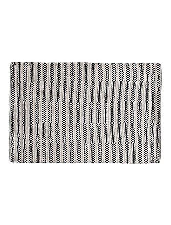 Tapis rectangle beige motifs noir 120x170 cm