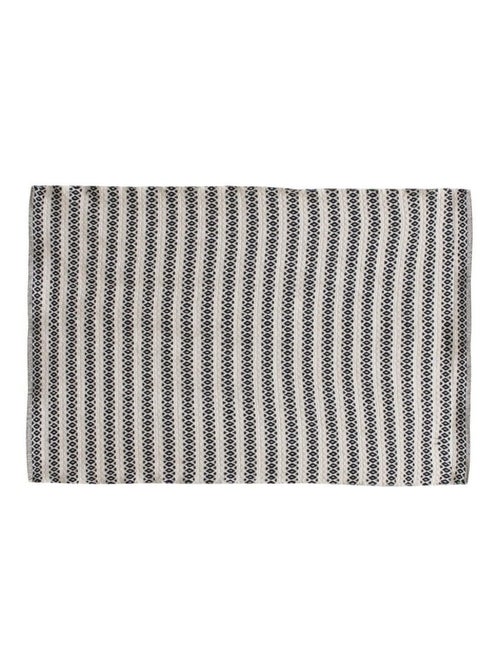 Tapis rectangle beige motifs noir 120x170 cm - Kiabi