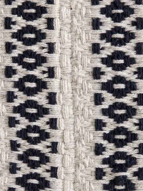 Tapis rectangle beige motifs noir 120x170 cm - Kiabi