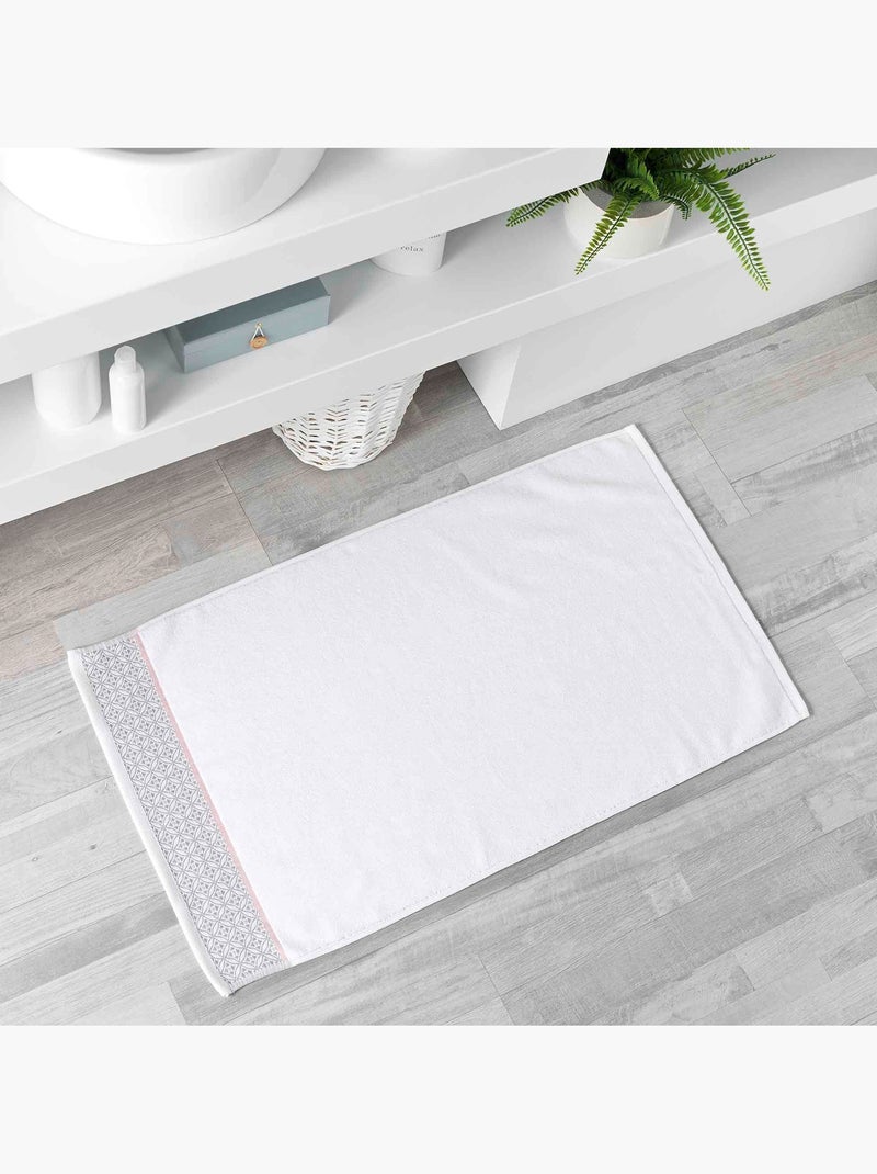 Tapis rectangle Belin blanc 50 x 85 cm Blanc - Kiabi