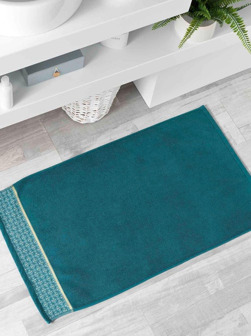 Tapis rectangle Belin bleu 50 x 85 cm - Kiabi