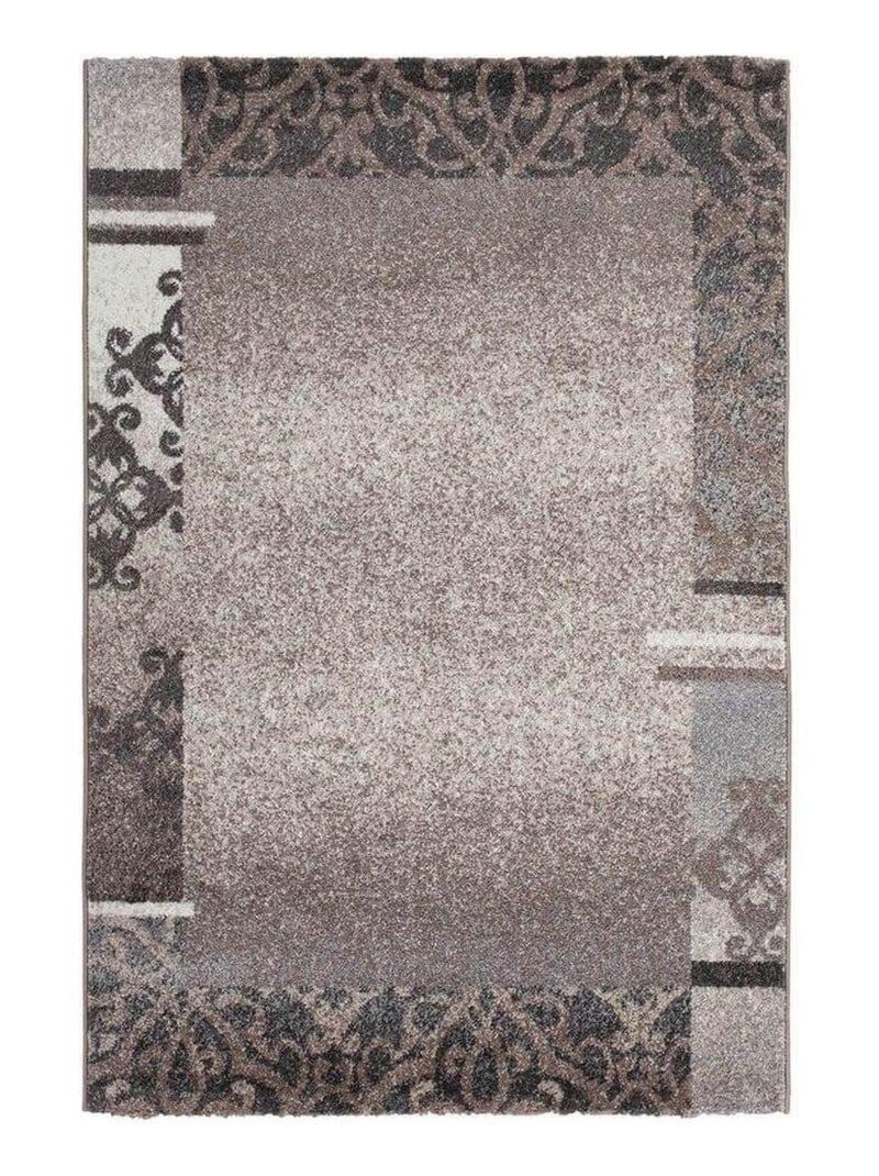 Tapis rectangle contemporain pour salon Bohème Taupe - Kiabi