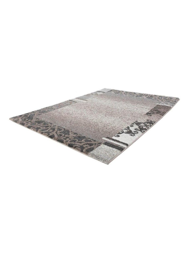 Tapis rectangle contemporain pour salon Bohème Taupe - Kiabi