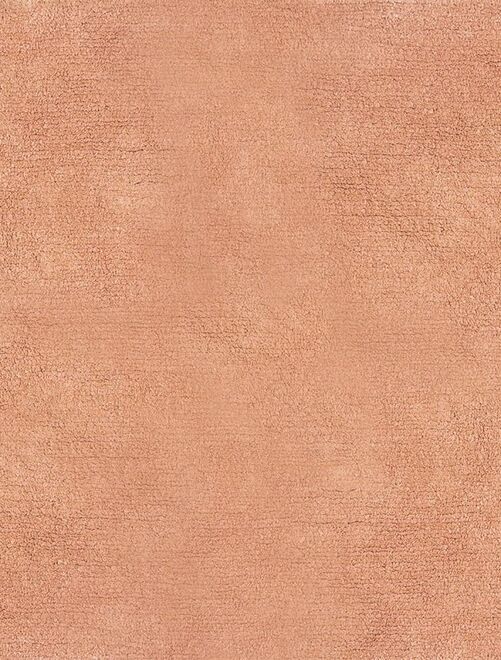 Tapis rectangle coton pompons 100x150 rose - Kiabi