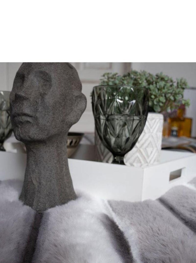 Tapis rectangle doux moderne effet 3D Lynda Taupe - Kiabi