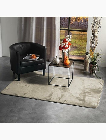 Tapis Rectangle – Flanelle Unie Ultra Douce – Finition Biais