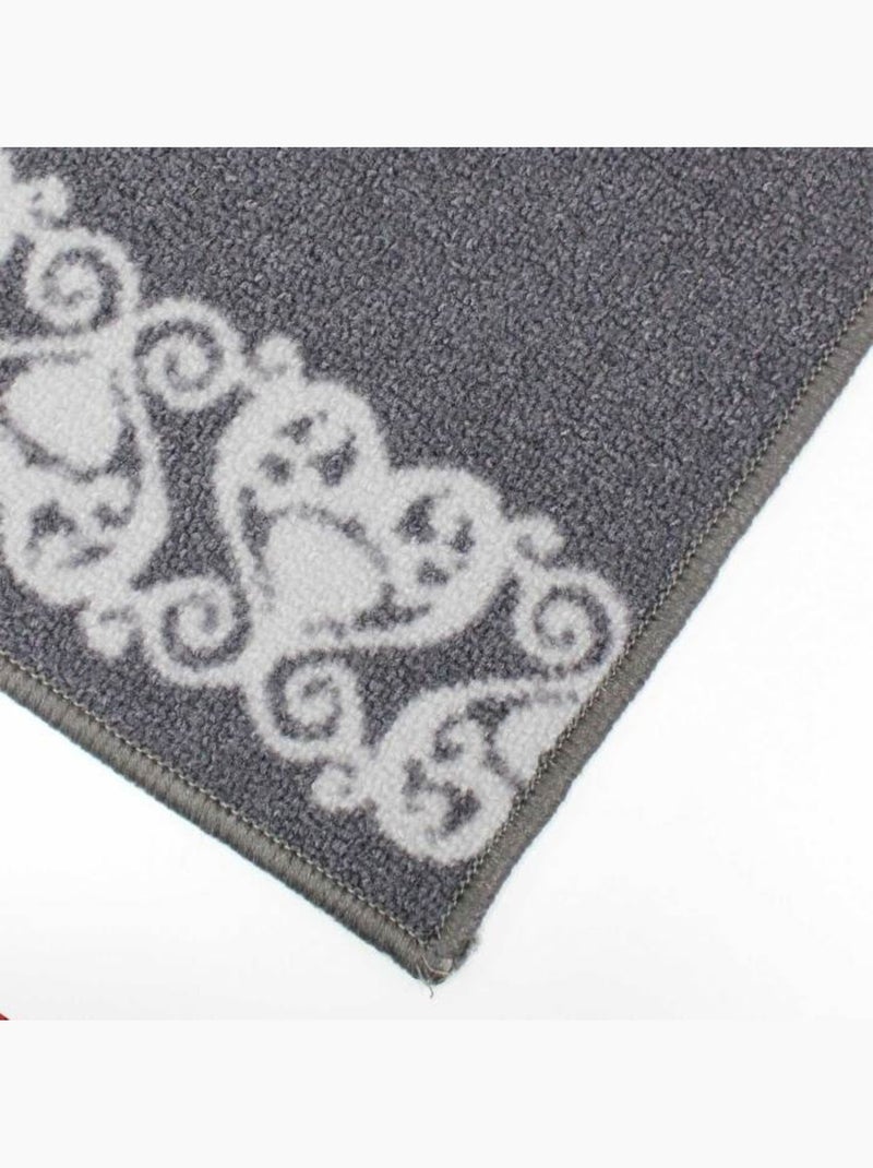 Tapis rectangle imprime - Antidérapant - Mathilda Gris - Kiabi