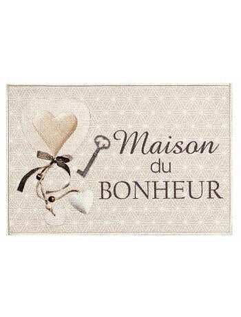 Tapis rectangle imprime digital Happiness