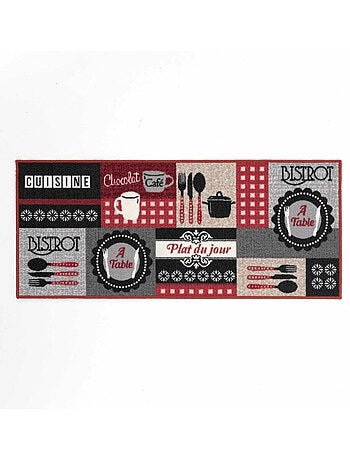 Tapis rectangle imprime digital menu Sans