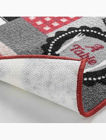 Tapis rectangle imprime digital menu Sans