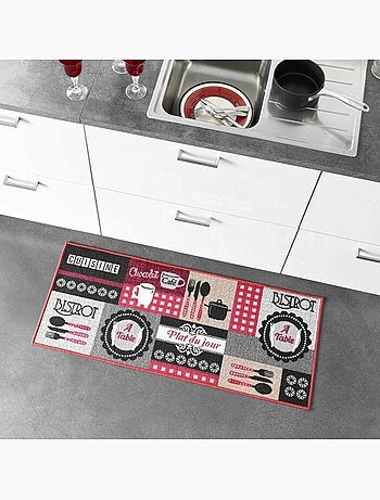 Tapis rectangle imprime digital menu Sans