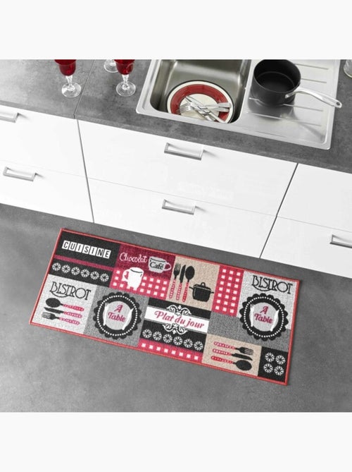 Tapis rectangle imprime digital menu Sans - Kiabi