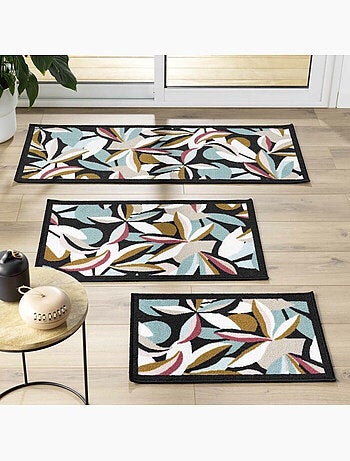 Tapis rectangle imprime lavinia - Antidérapant
