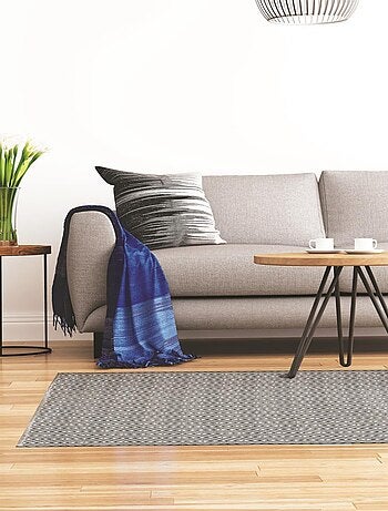 Tapis rectangle losanges noir blanc 120x170 cm