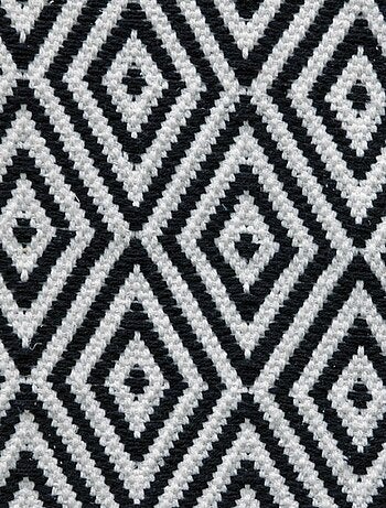 Tapis rectangle losanges noir blanc 120x170 cm
