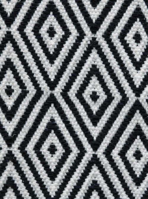 Tapis rectangle losanges noir blanc 120x170 cm - Kiabi