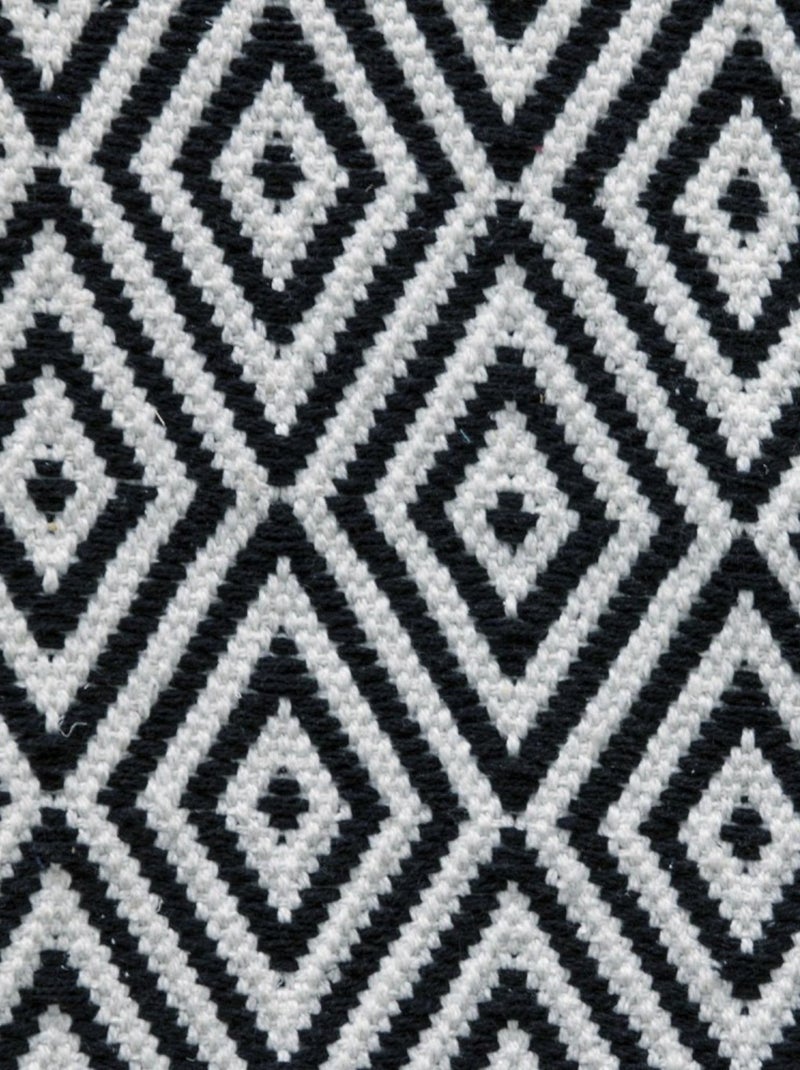 Tapis rectangle losanges noir blanc 120x170 cm Blanc - Kiabi