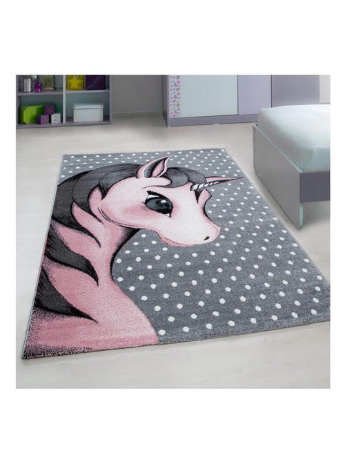 Tapis rectangle pour chambre de bébé licorne Willis - Kiabi