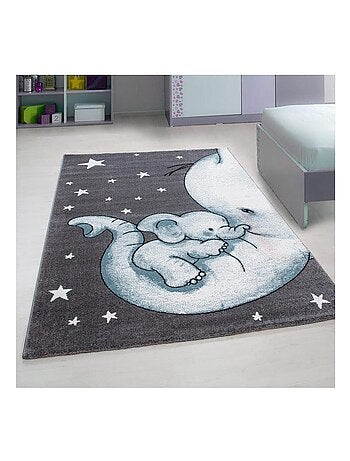 Tapis rectangle pour chambre enfant éléphant Zoupiou