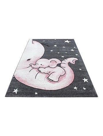 Tapis rectangle pour chambre enfant éléphant Zoupiou