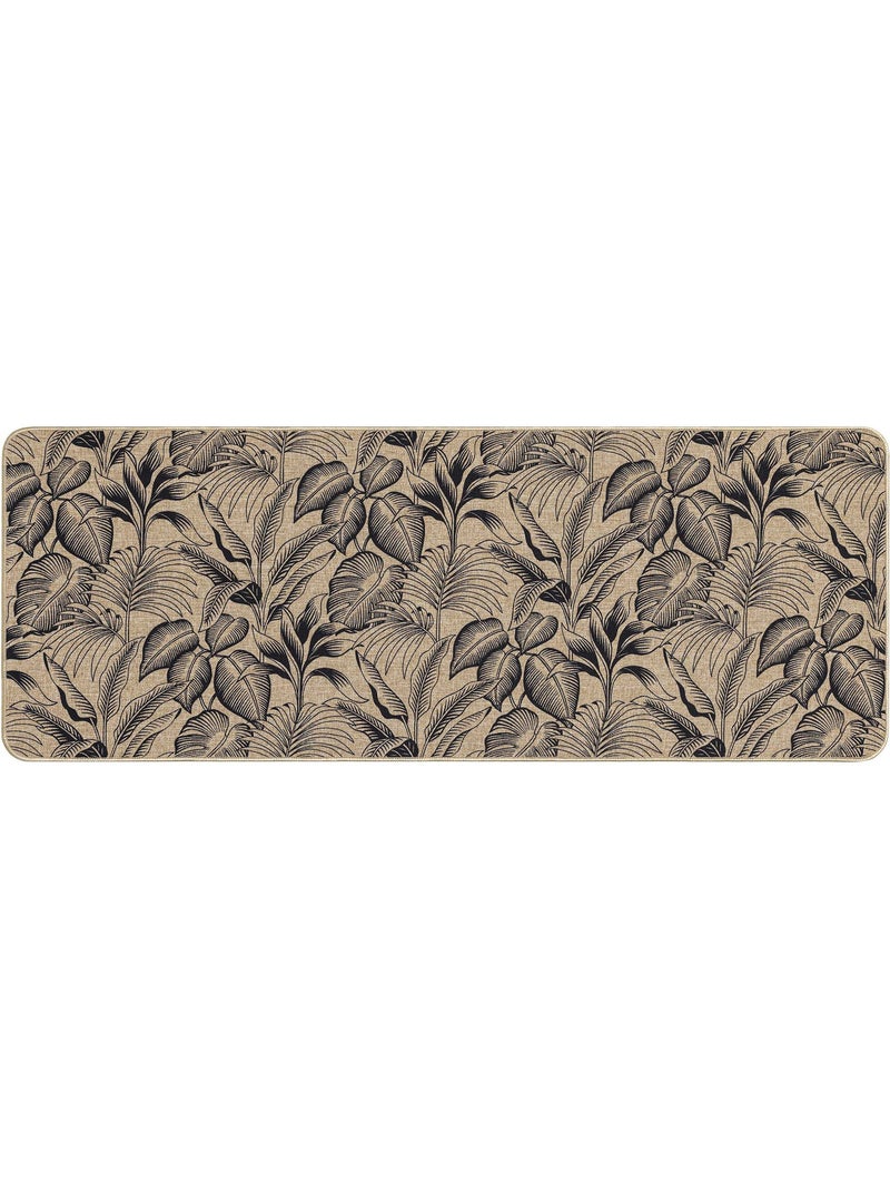 Tapis rectangle tisse imprime stylis Noir - Kiabi