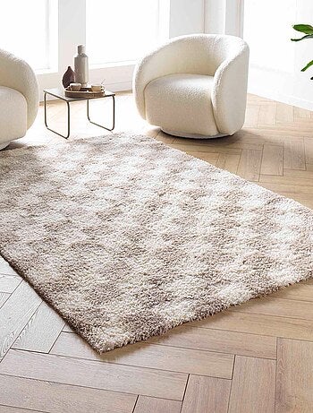 Tapis rectangulaire à poils longs