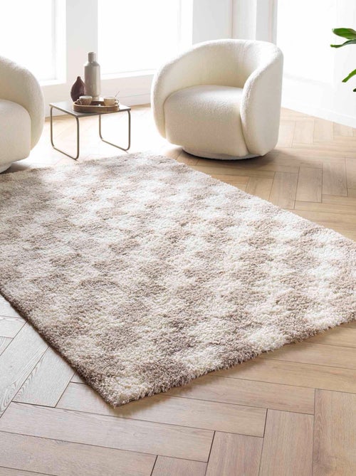 Tapis rectangulaire à poils longs - Kiabi