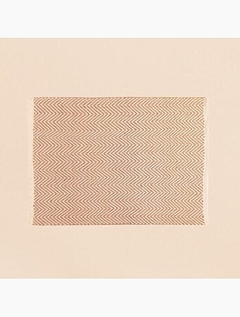 Tapis rectangulaire chevron marron et blanc 90x60cm
