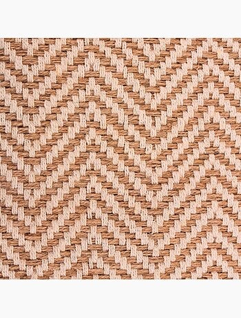 Tapis rectangulaire chevron marron et blanc 90x60cm