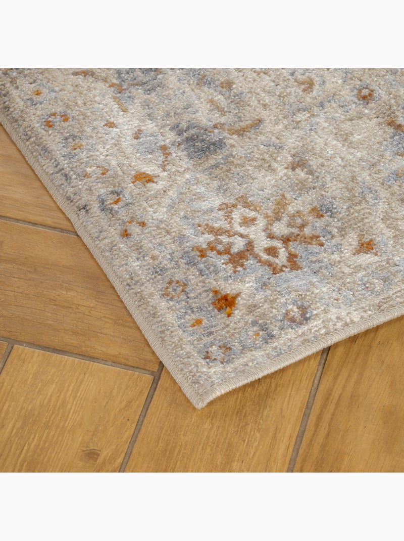 Tapis rectangulaire déco vintage style persan BYZANCE 160 x 230 cm Future Home Beige/Noir - Kiabi