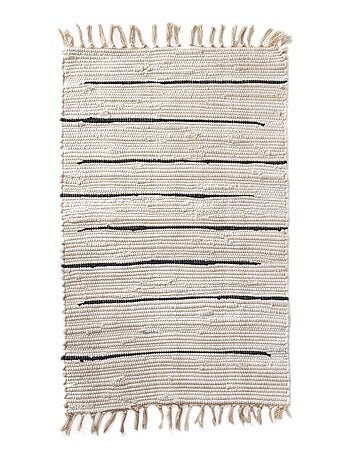 Tapis rectangulaire en Coton avec Franges, Dylrev