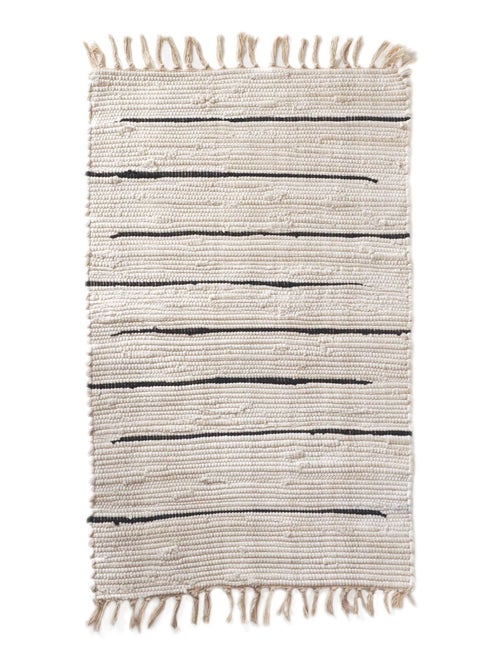 Tapis rectangulaire en Coton avec Franges, Dylrev - Kiabi