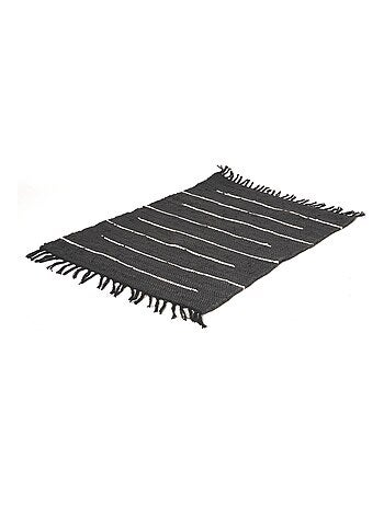 Tapis rectangulaire en Coton avec Franges, Dylrev