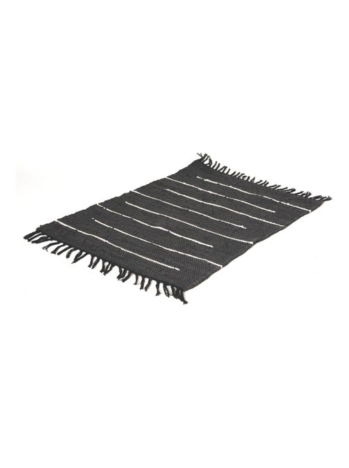 Tapis rectangulaire en Coton avec Franges, Dylrev - Kiabi