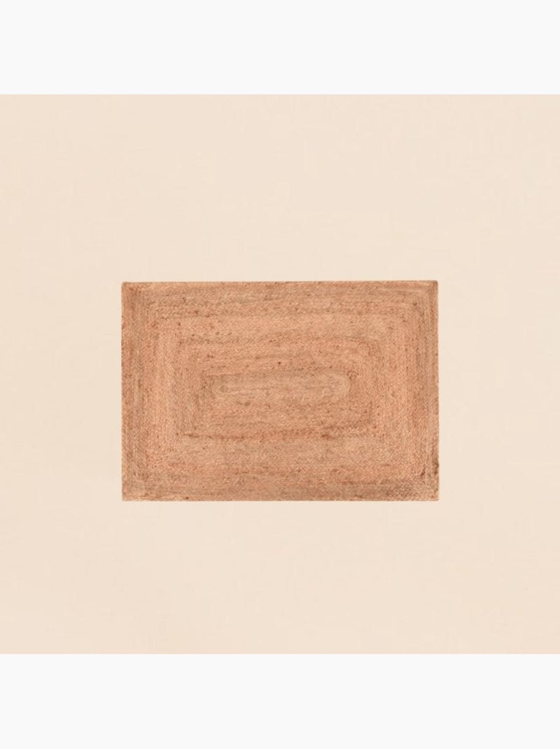 Tapis rectangulaire en jute 60x90cm Beige - Kiabi