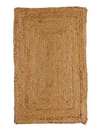 Tapis rectangulaire en Jute tressé Naturel - Dylrev