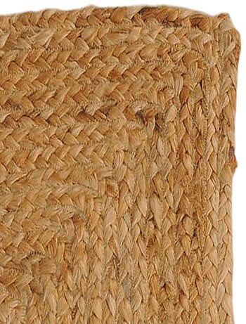 Tapis rectangulaire en Jute tressé Naturel - Dylrev