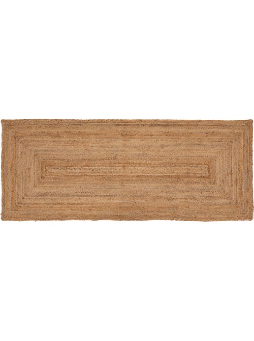 Tapis rectangulaire en jute tressée natura - Kiabi
