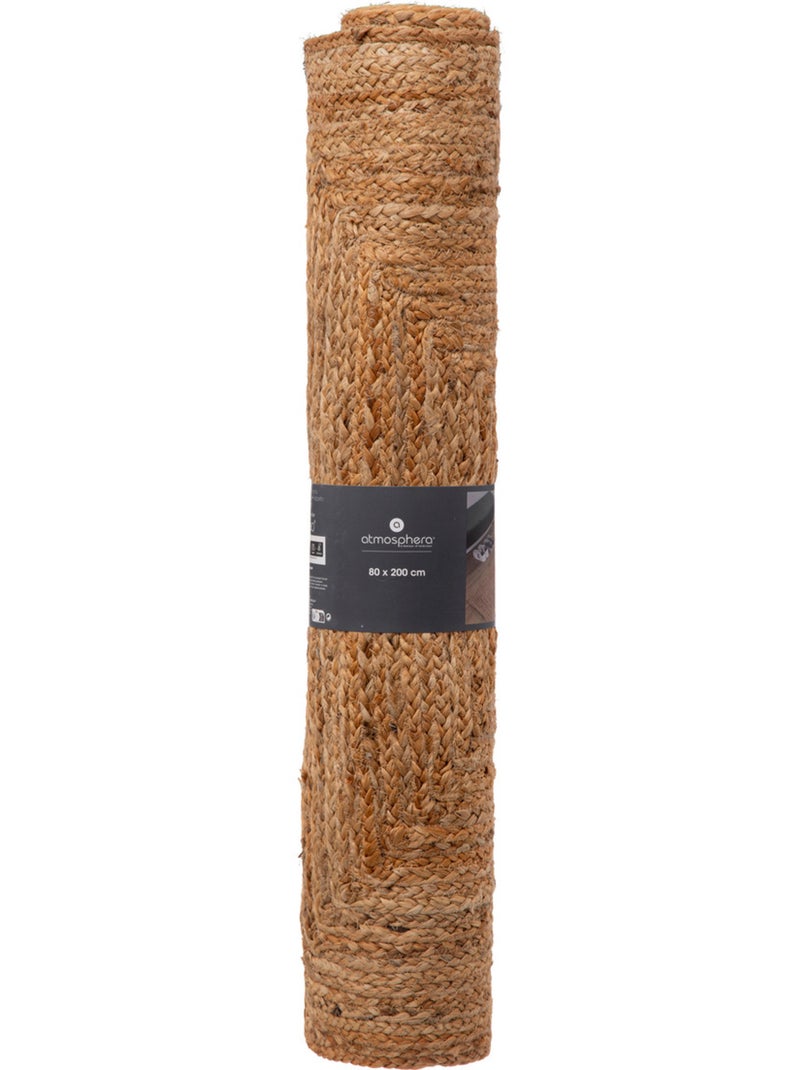 Tapis rectangulaire en jute tressée natura Beige - Kiabi